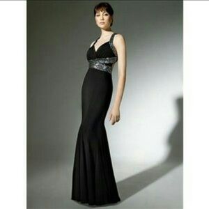 “NIKI LIVAS” Beaded Sequin Gown